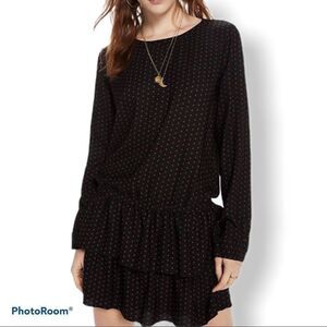 Scotch & Soda black star print ruffled mini dress